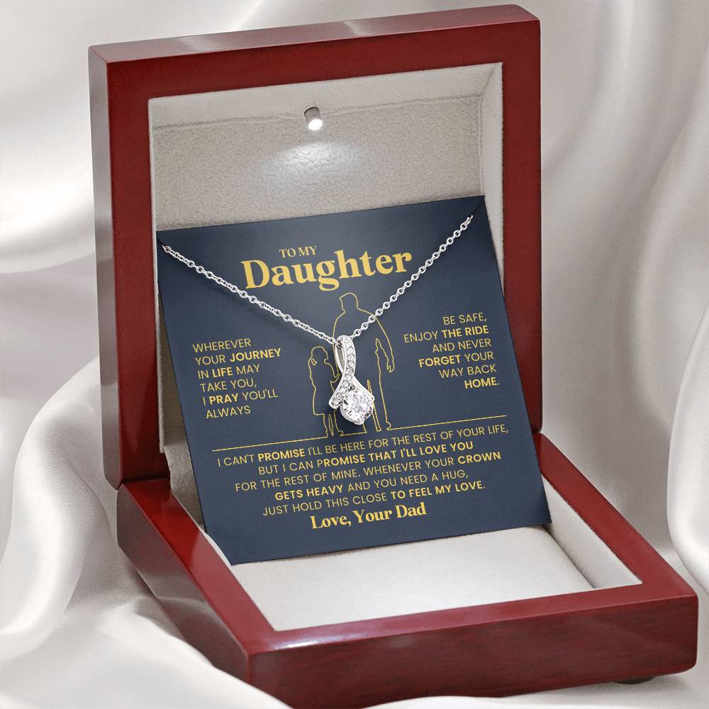 To My Daughter - Alluring Beauty Necklace - Gift From Dad
