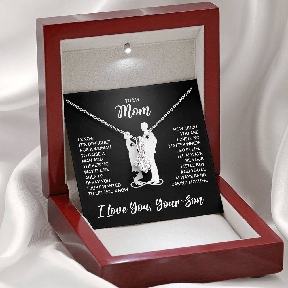 To My Mom - Alluring Beauty Necklace - Gift From Son