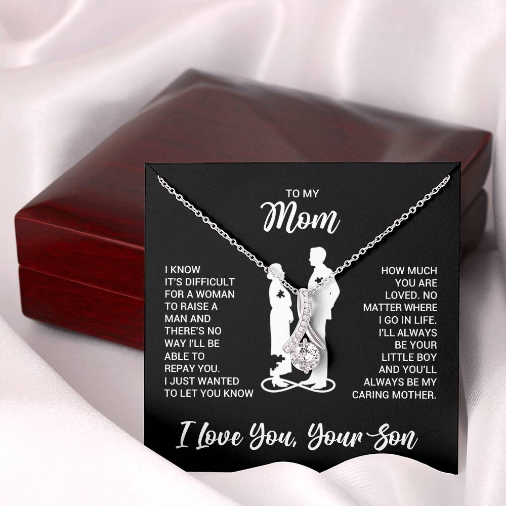 To My Mom - Alluring Beauty Necklace - Gift From Son