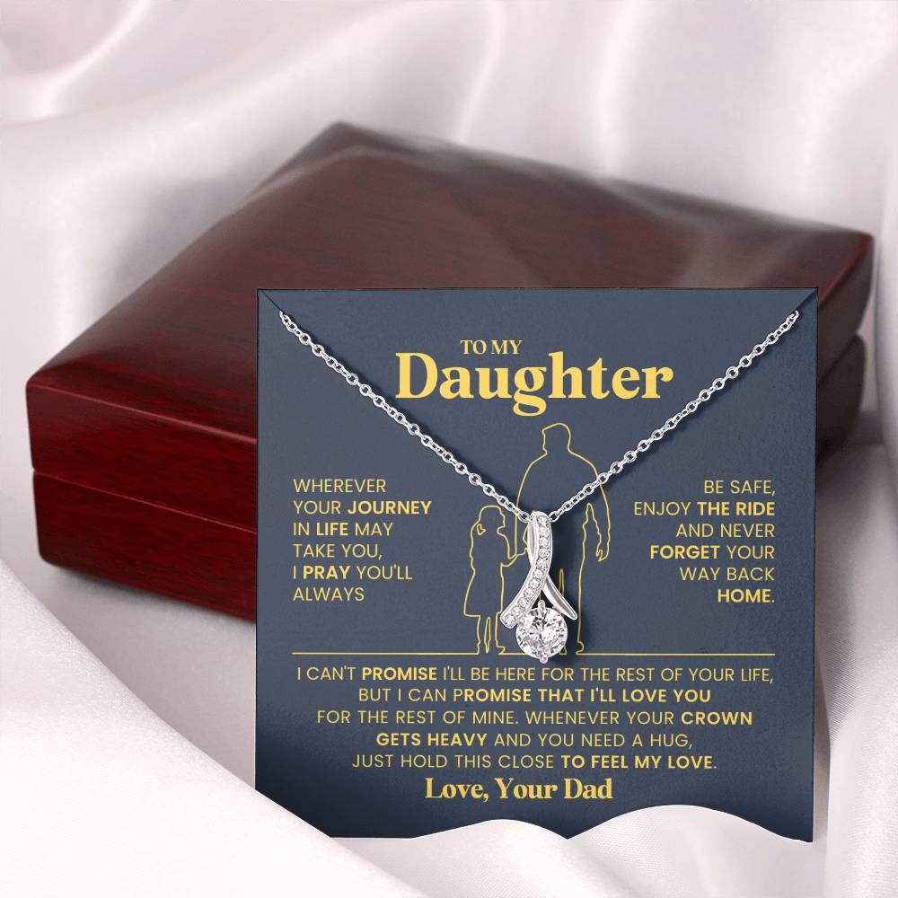 To My Daughter - Alluring Beauty Necklace - Gift From Dad
