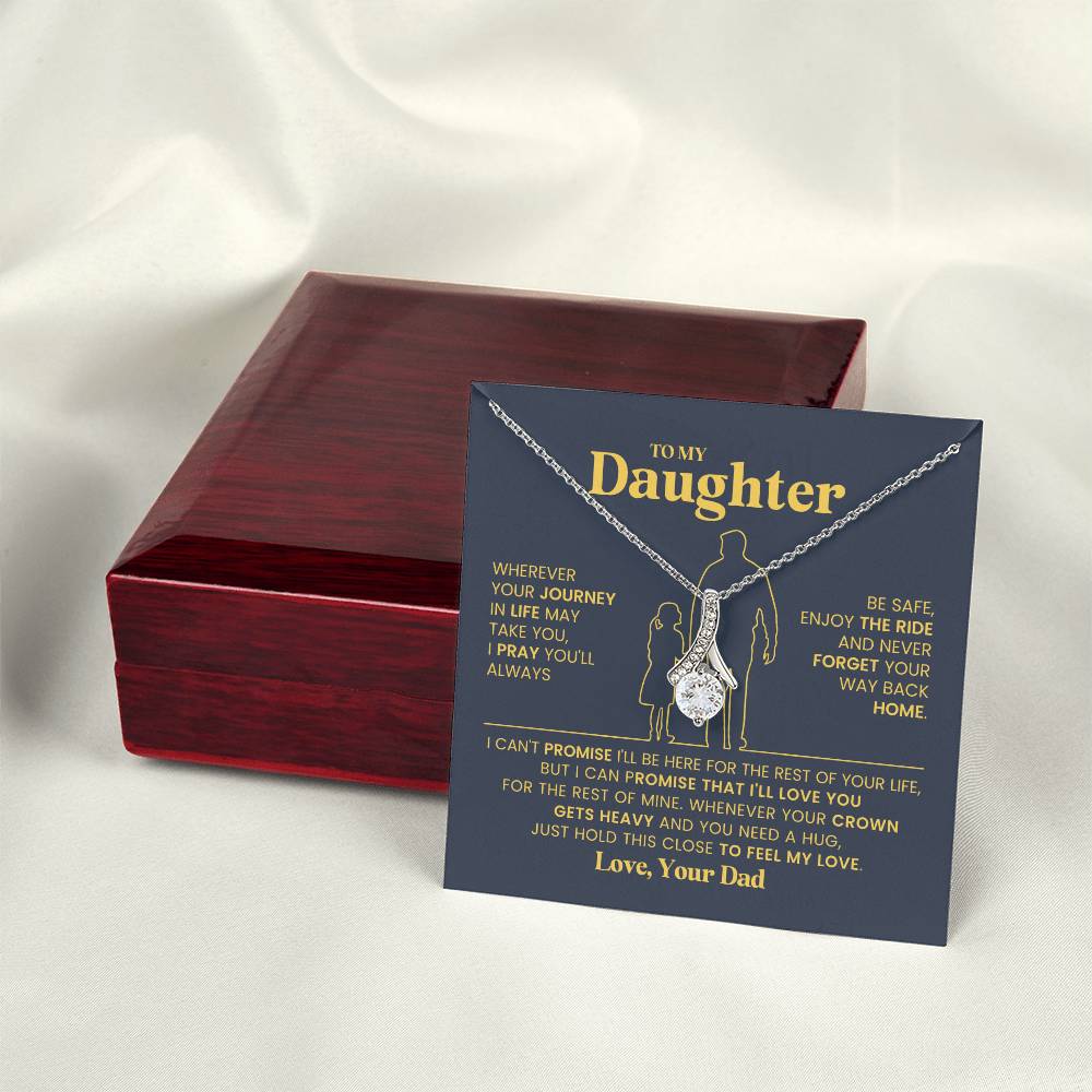 To My Daughter - Alluring Beauty Necklace - Gift From Dad