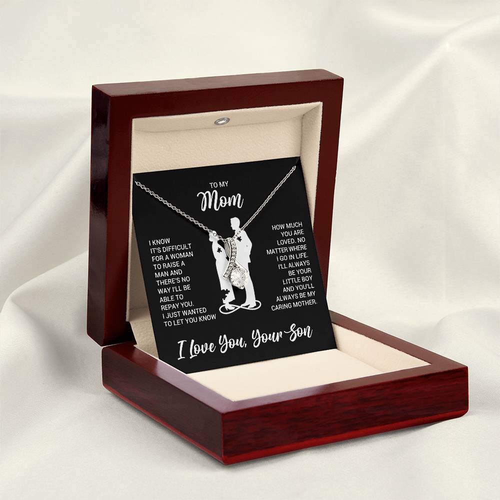 To My Mom - Alluring Beauty Necklace - Gift From Son