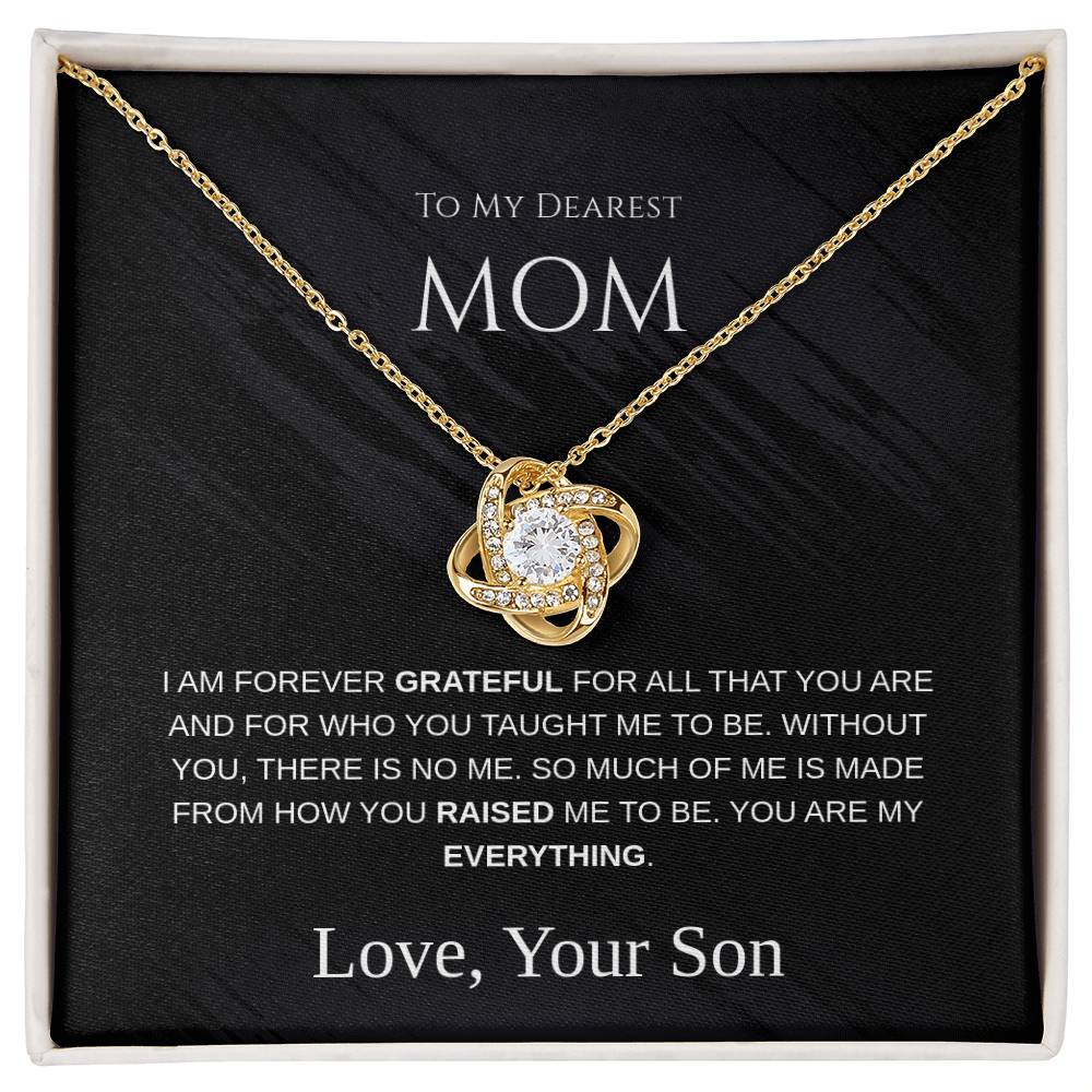 To My Dearest Mom - Love Knot Necklace - Mother's Day Gift