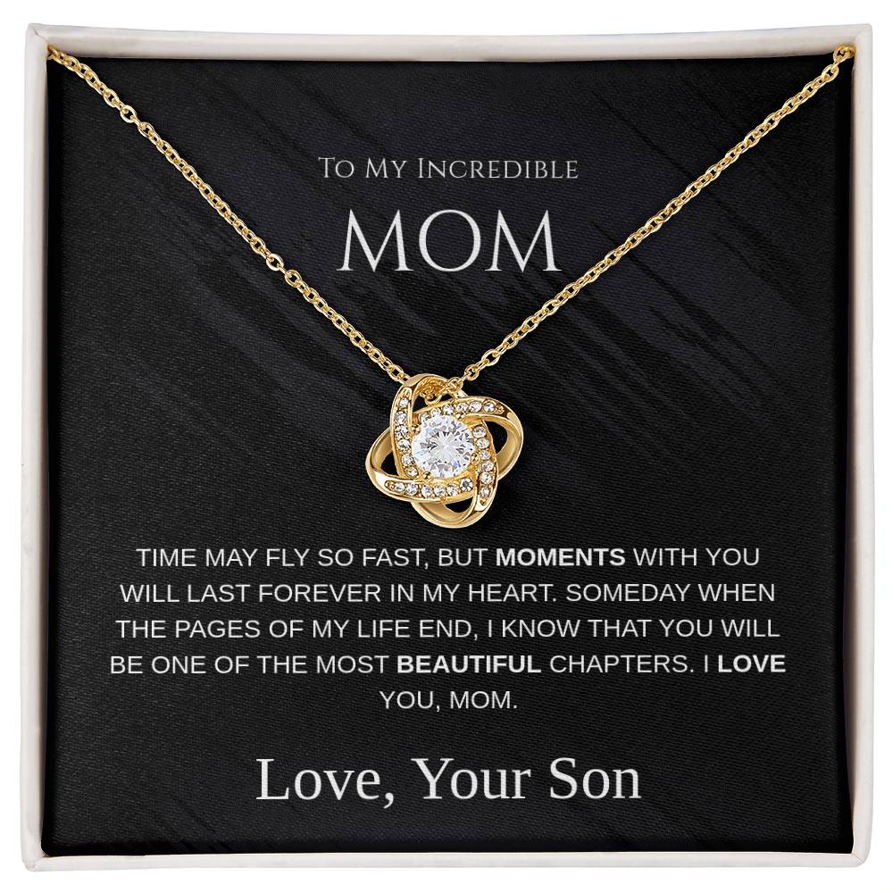 To My Incredible Mom - Love Knot Necklace - Mother's Day Gift