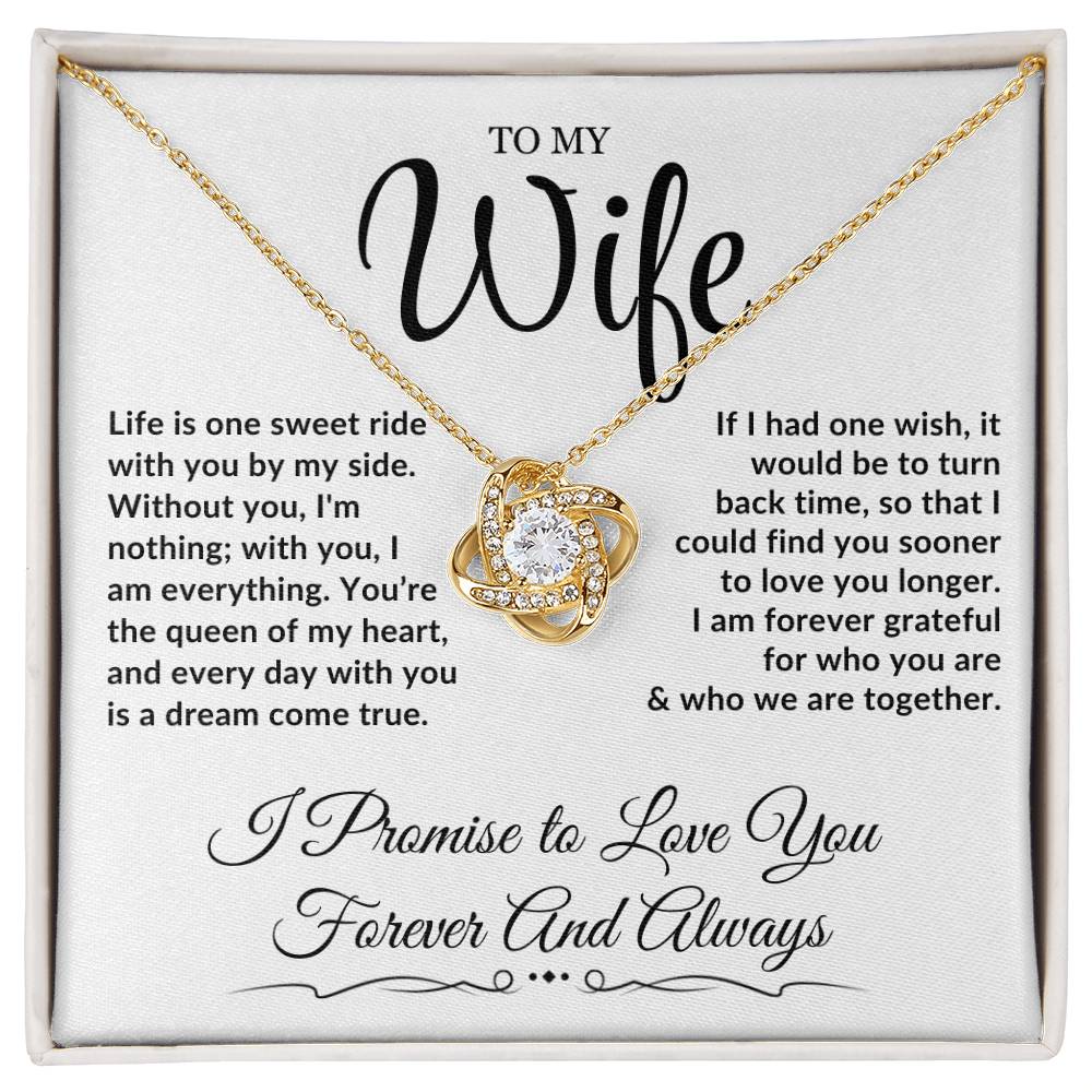 To My Wife - Love Knot Necklace