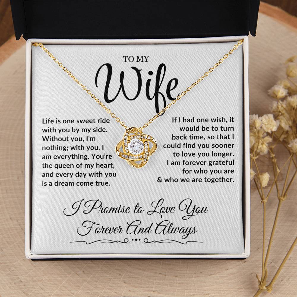 To My Wife - Love Knot Necklace