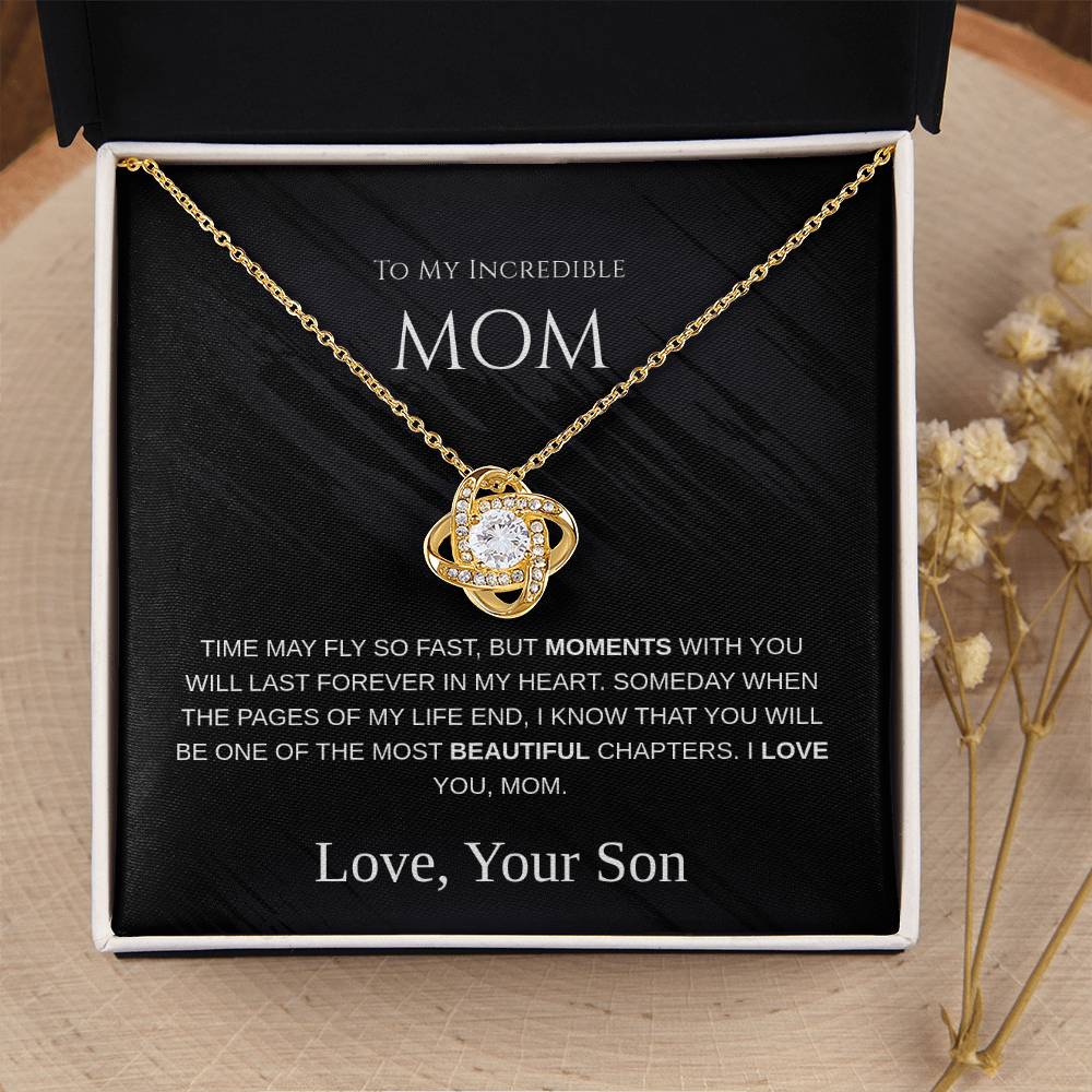 To My Incredible Mom - Love Knot Necklace - Mother's Day Gift