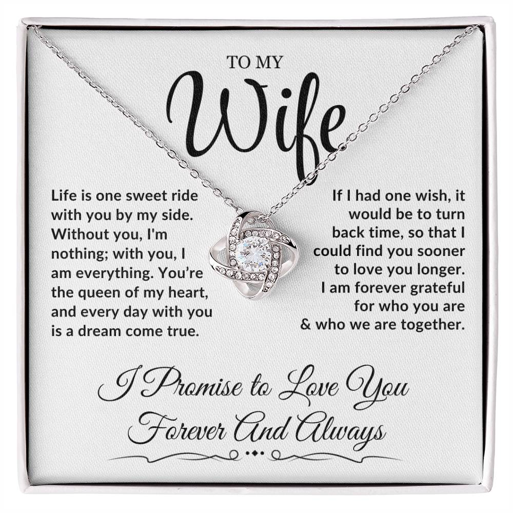 To My Wife - Love Knot Necklace