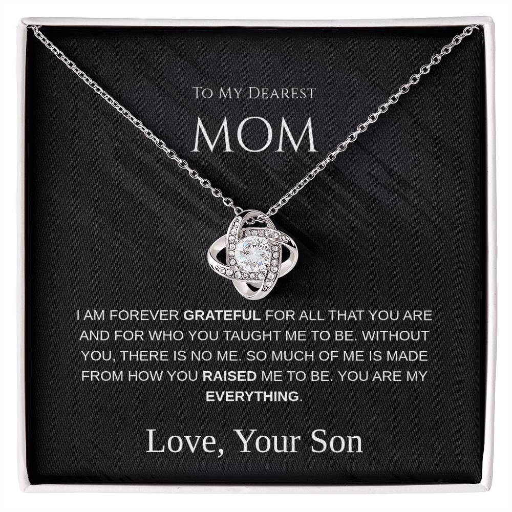 To My Dearest Mom - Love Knot Necklace - Mother's Day Gift