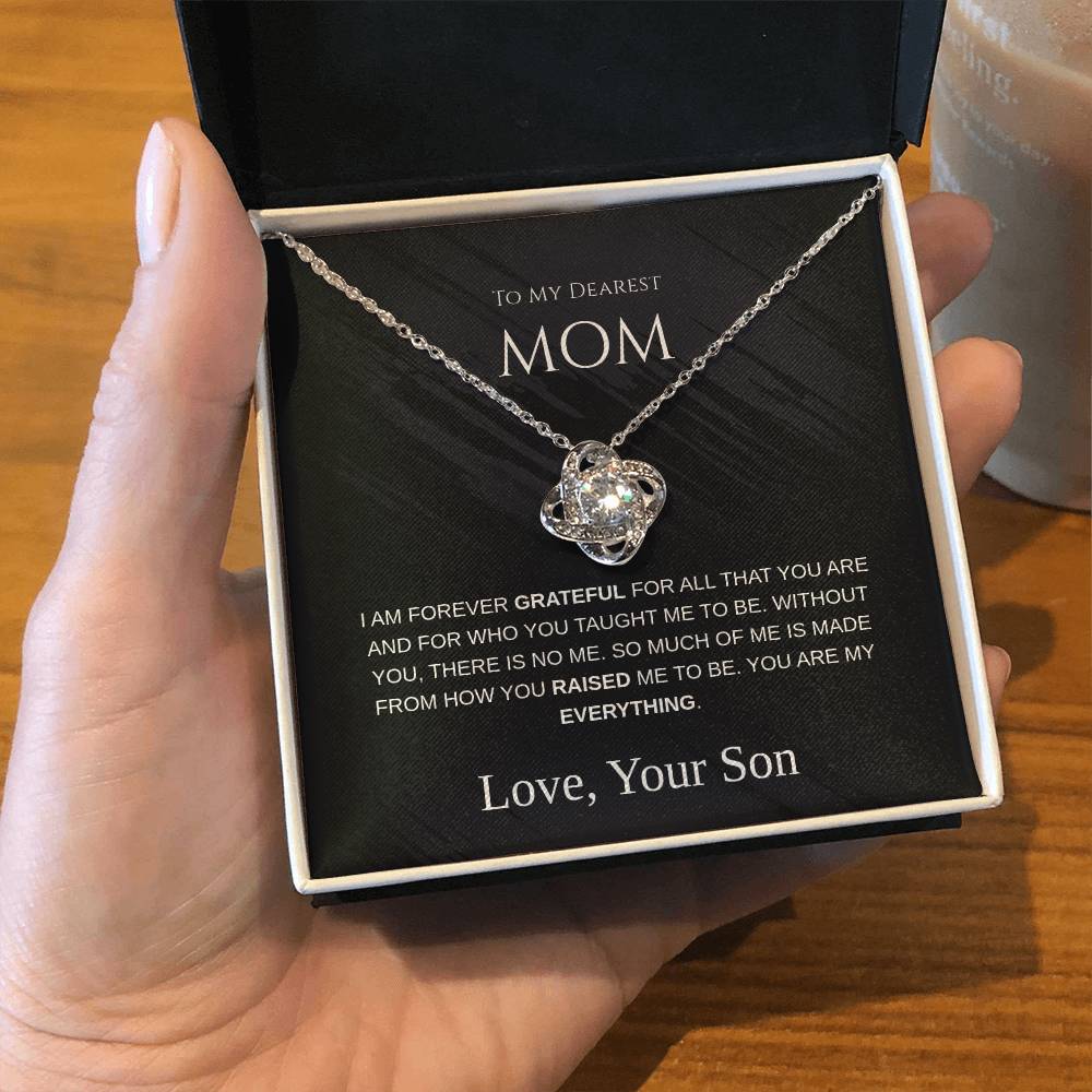 To My Dearest Mom - Love Knot Necklace - Mother's Day Gift