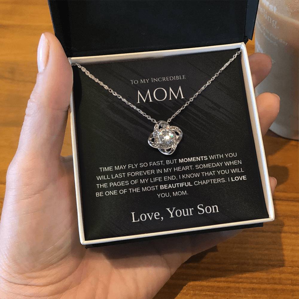 To My Incredible Mom - Love Knot Necklace - Mother's Day Gift