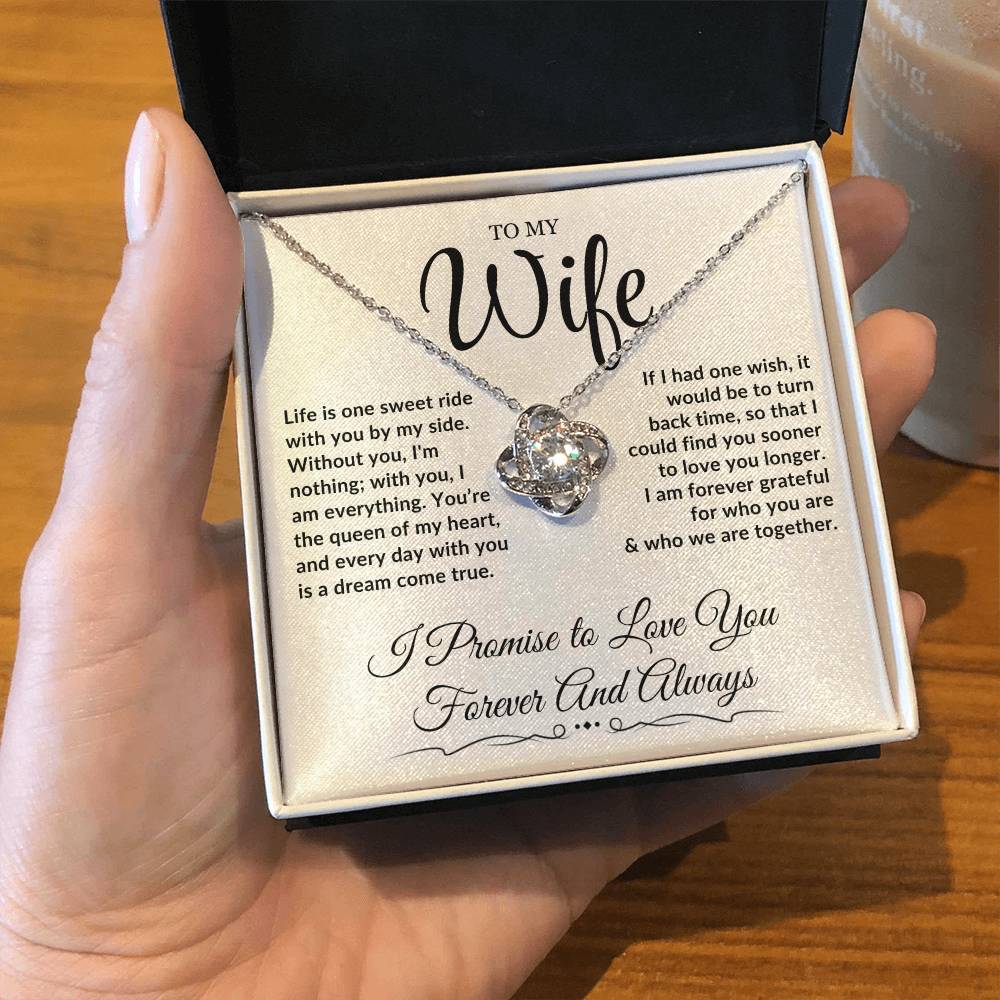 To My Wife - Love Knot Necklace