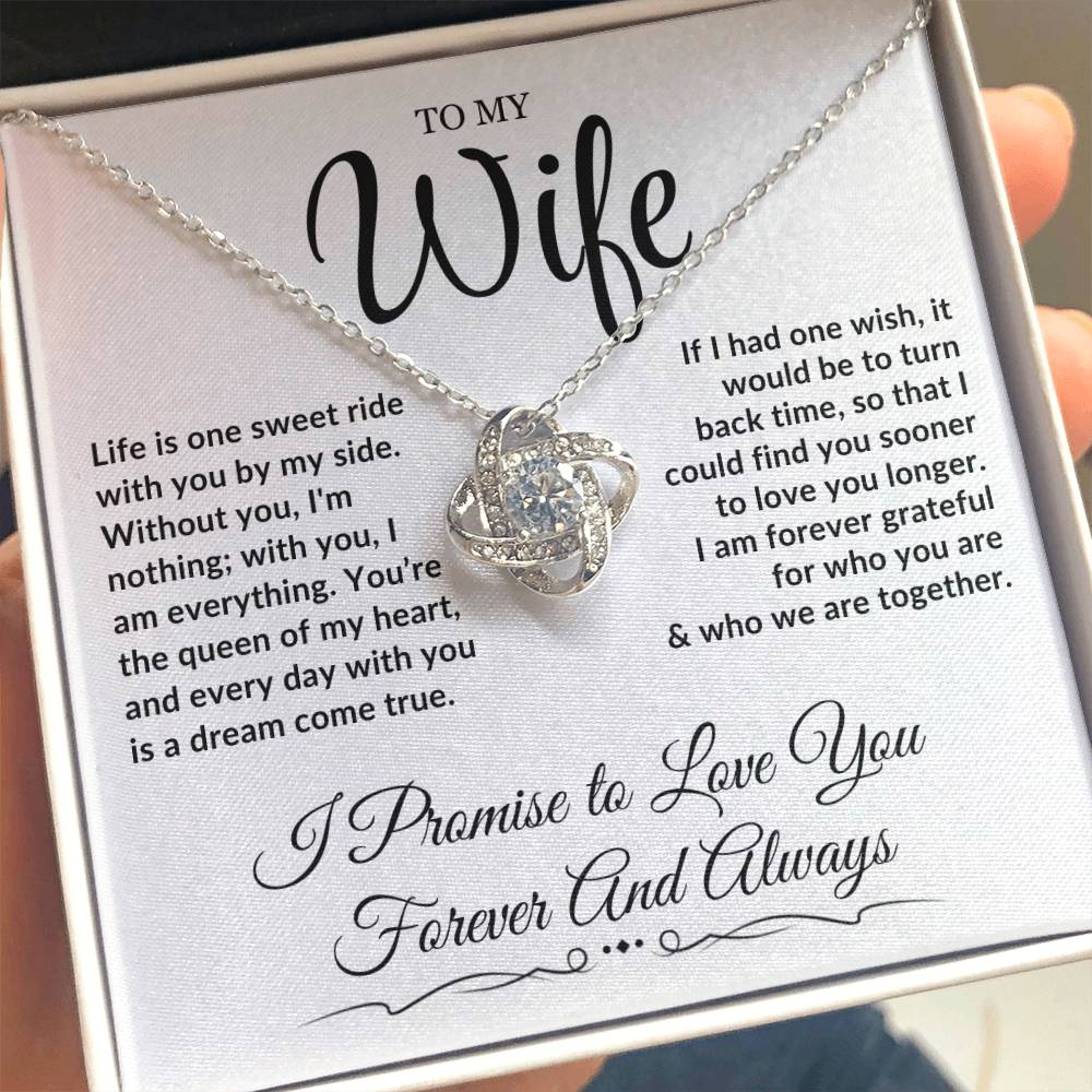 To My Wife - Love Knot Necklace