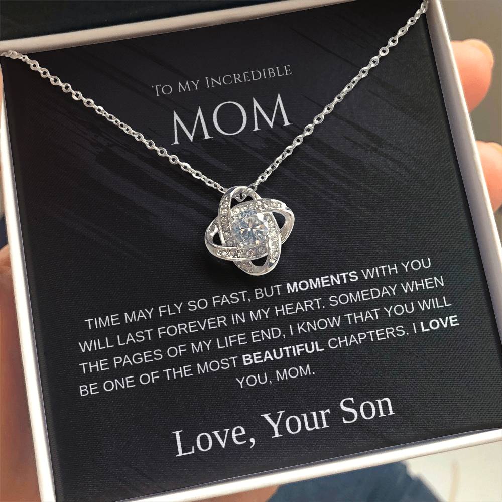 To My Incredible Mom - Love Knot Necklace - Mother's Day Gift