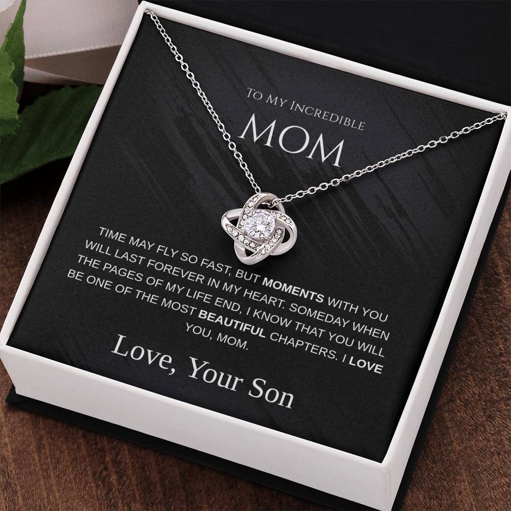 To My Incredible Mom - Love Knot Necklace - Mother's Day Gift