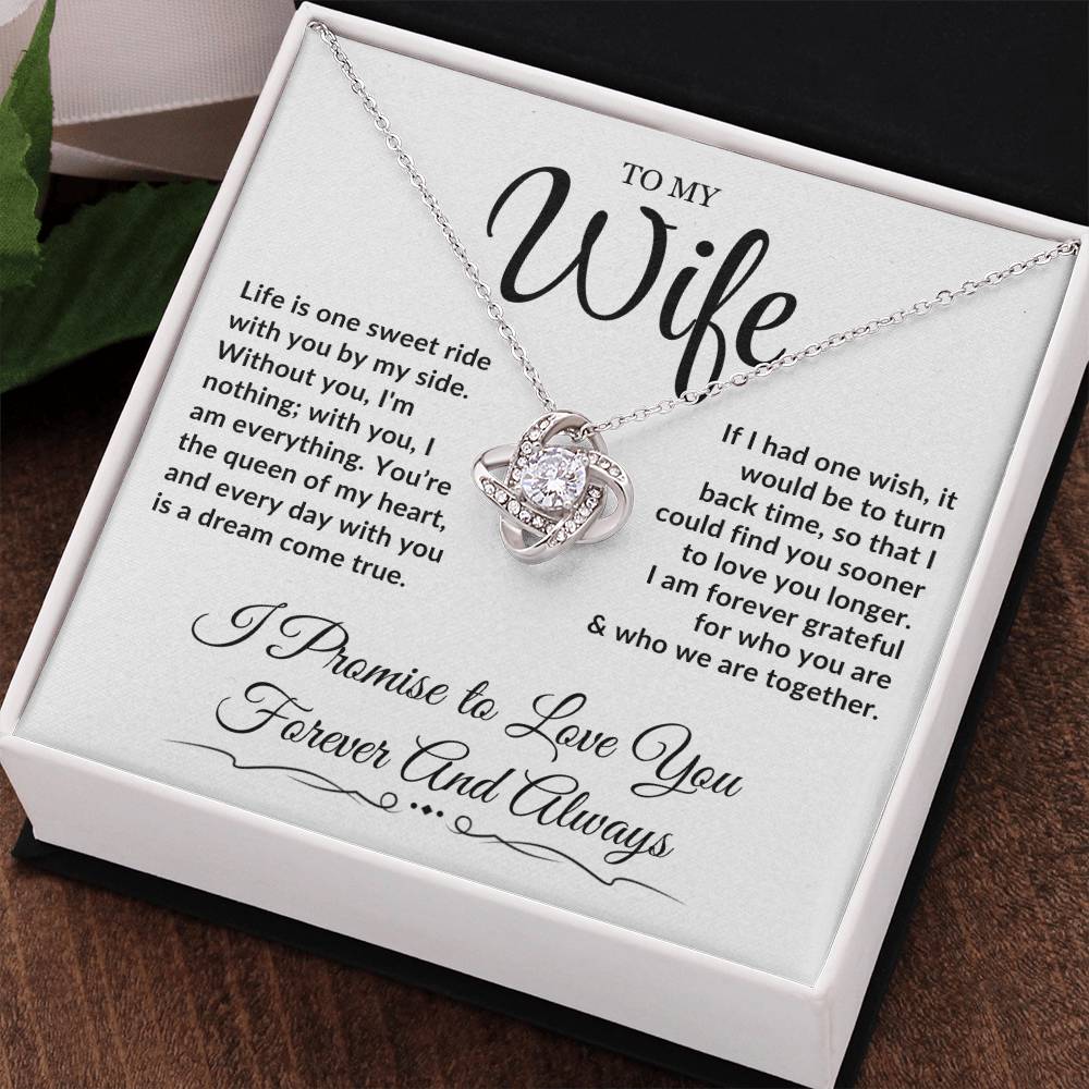 To My Wife - Love Knot Necklace