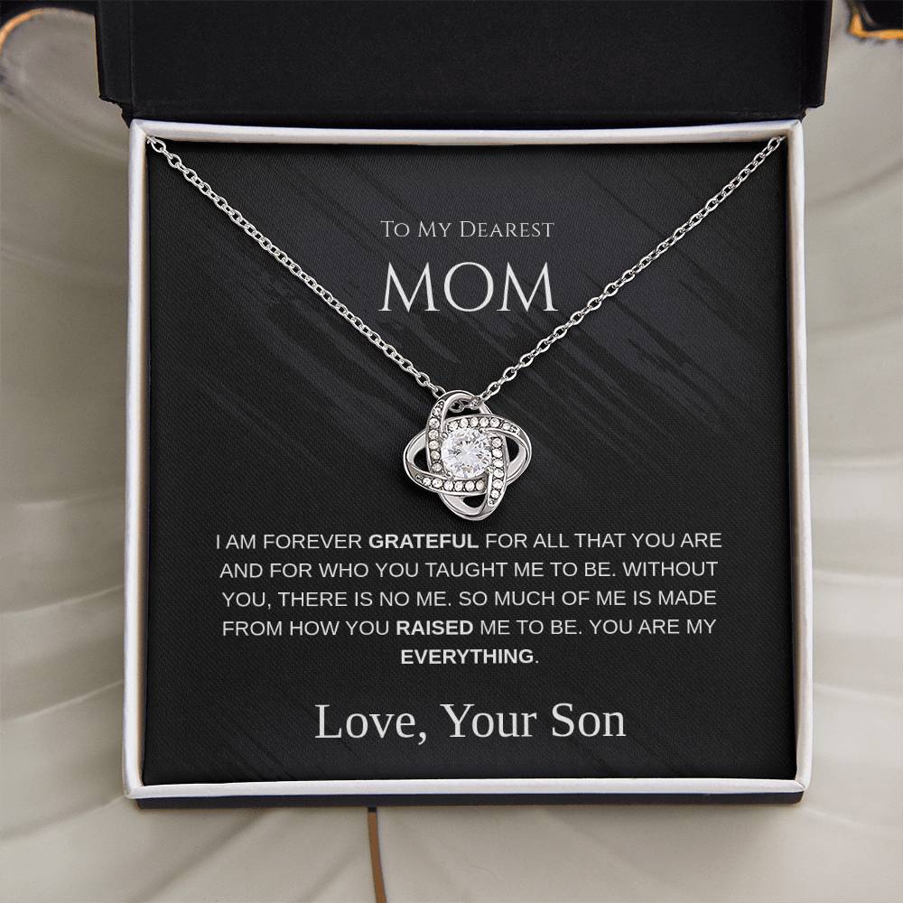 To My Dearest Mom - Love Knot Necklace - Mother's Day Gift