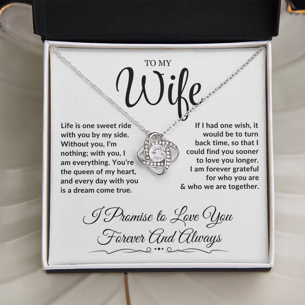 To My Wife - Love Knot Necklace