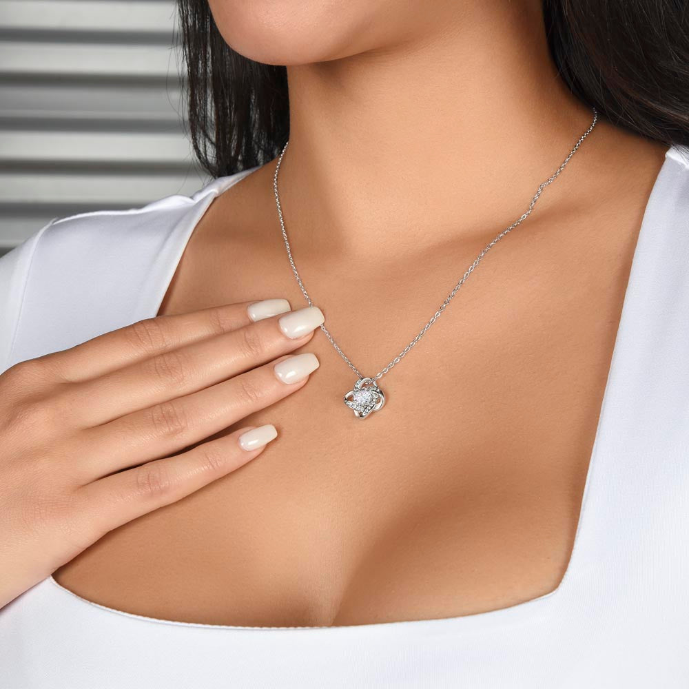 To My Beautiful Mom - Wedding Gift - Love Knot Necklace