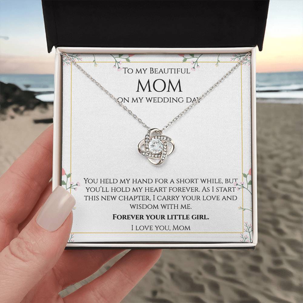 To My Beautiful Mom - Wedding Gift - Love Knot Necklace