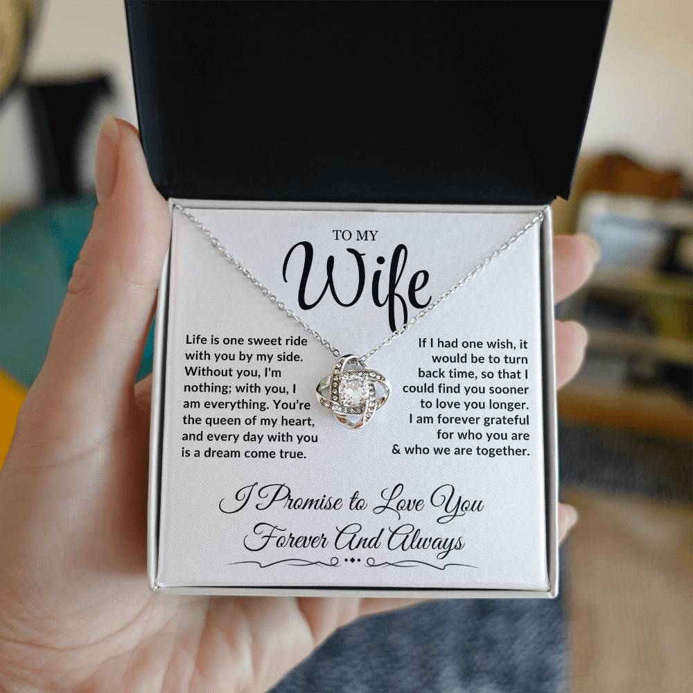 To My Wife - Love Knot Necklace