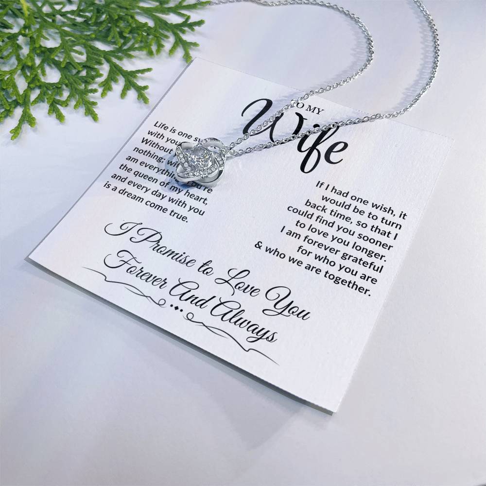 To My Wife - Love Knot Necklace