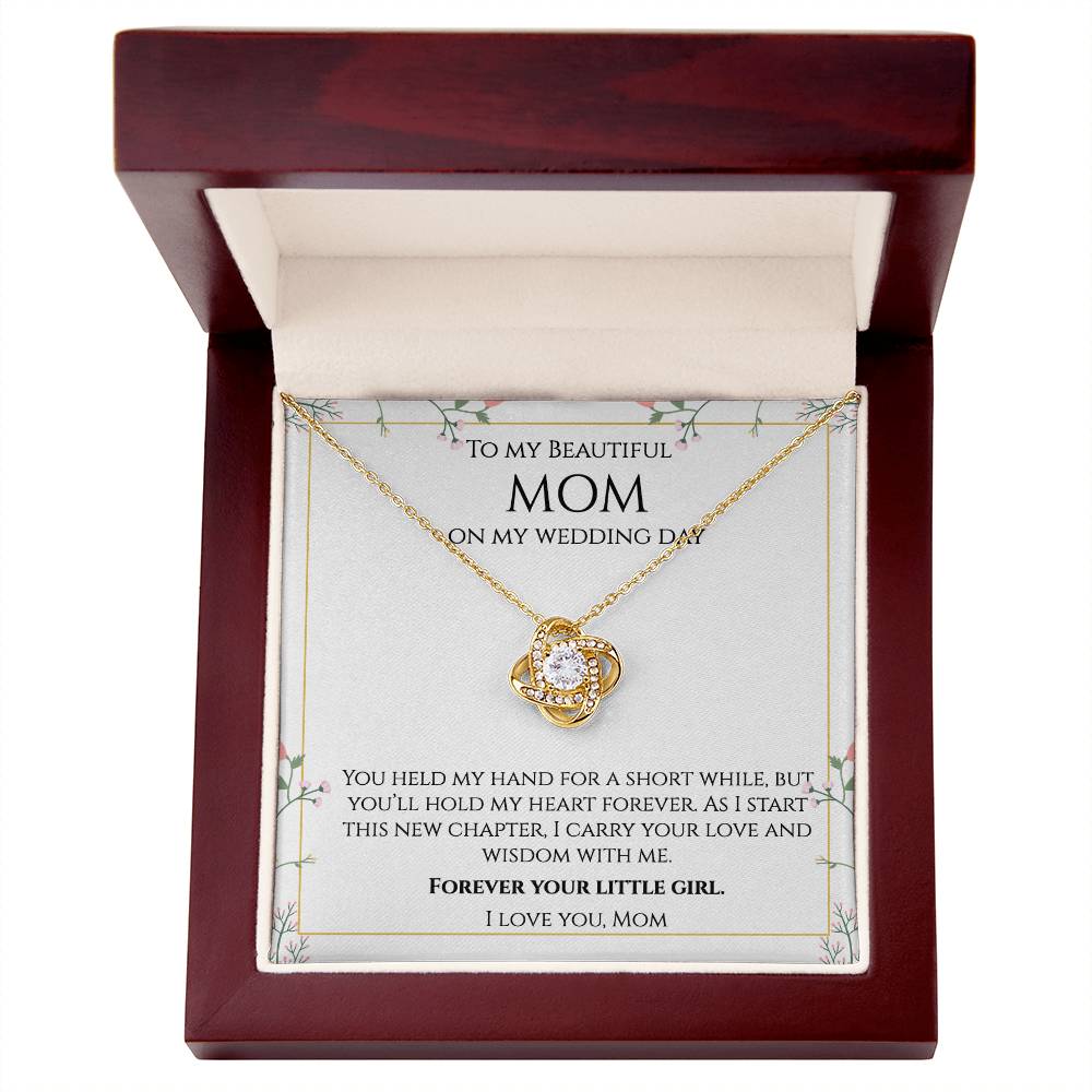 To My Beautiful Mom - Wedding Gift - Love Knot Necklace