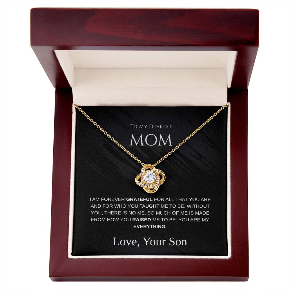 To My Dearest Mom - Love Knot Necklace - Mother's Day Gift