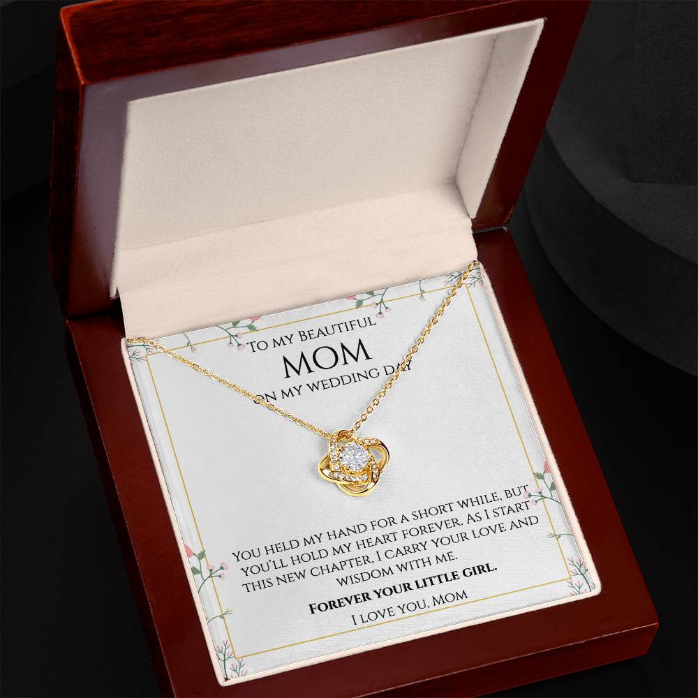 To My Beautiful Mom - Wedding Gift - Love Knot Necklace