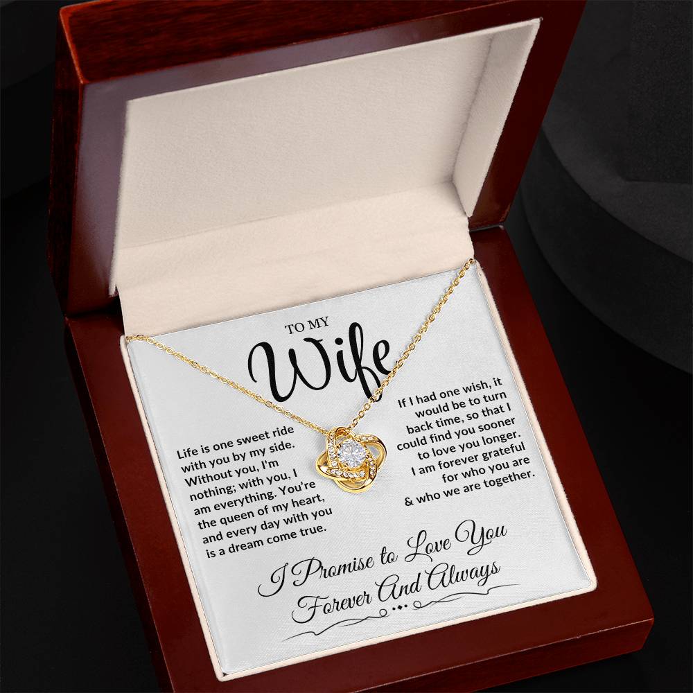 To My Wife - Love Knot Necklace