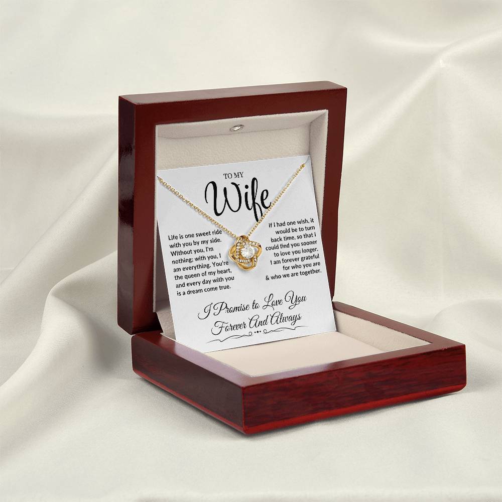 To My Wife - Love Knot Necklace