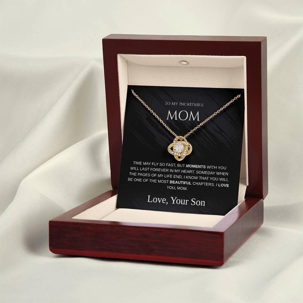 To My Incredible Mom - Love Knot Necklace - Mother's Day Gift