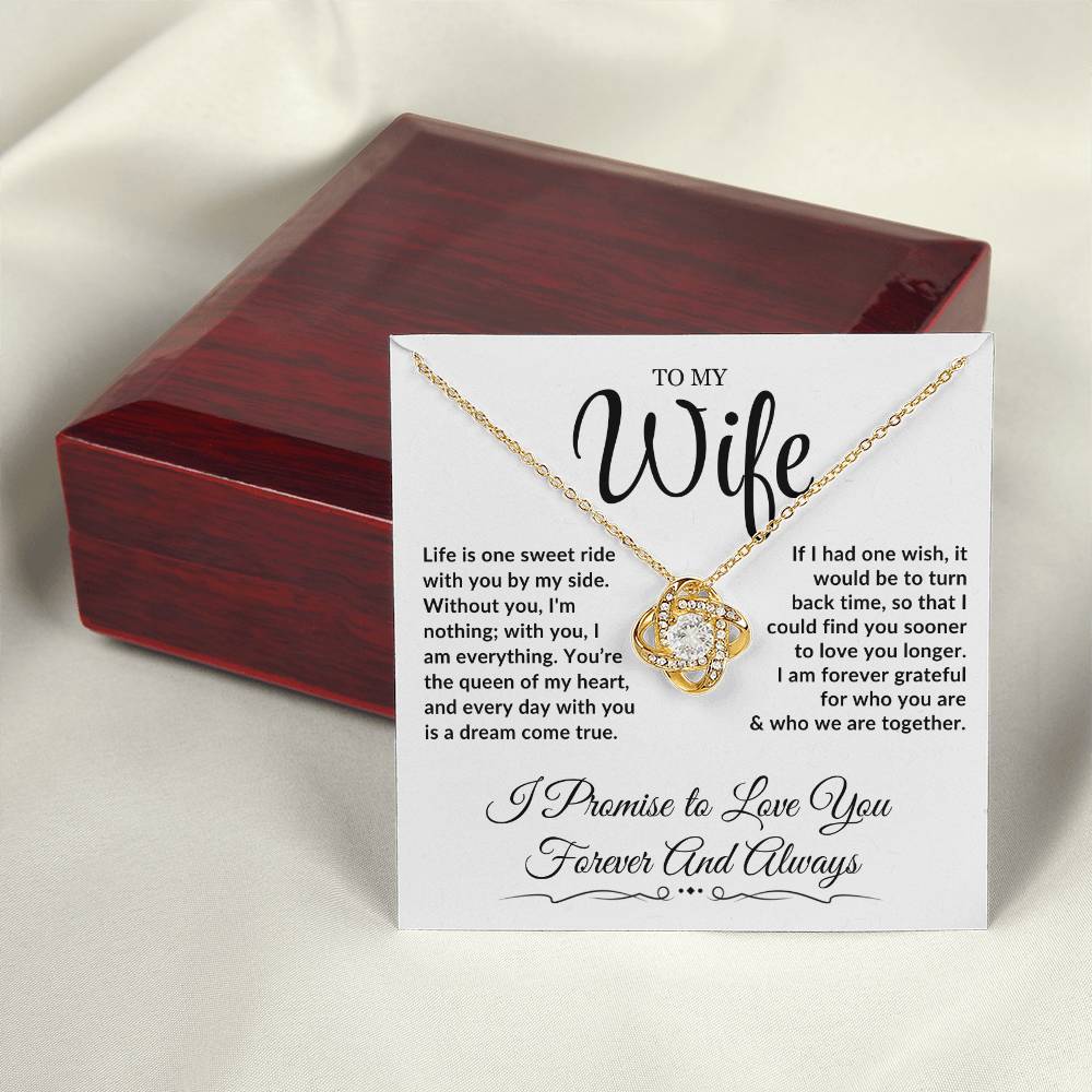 To My Wife - Love Knot Necklace