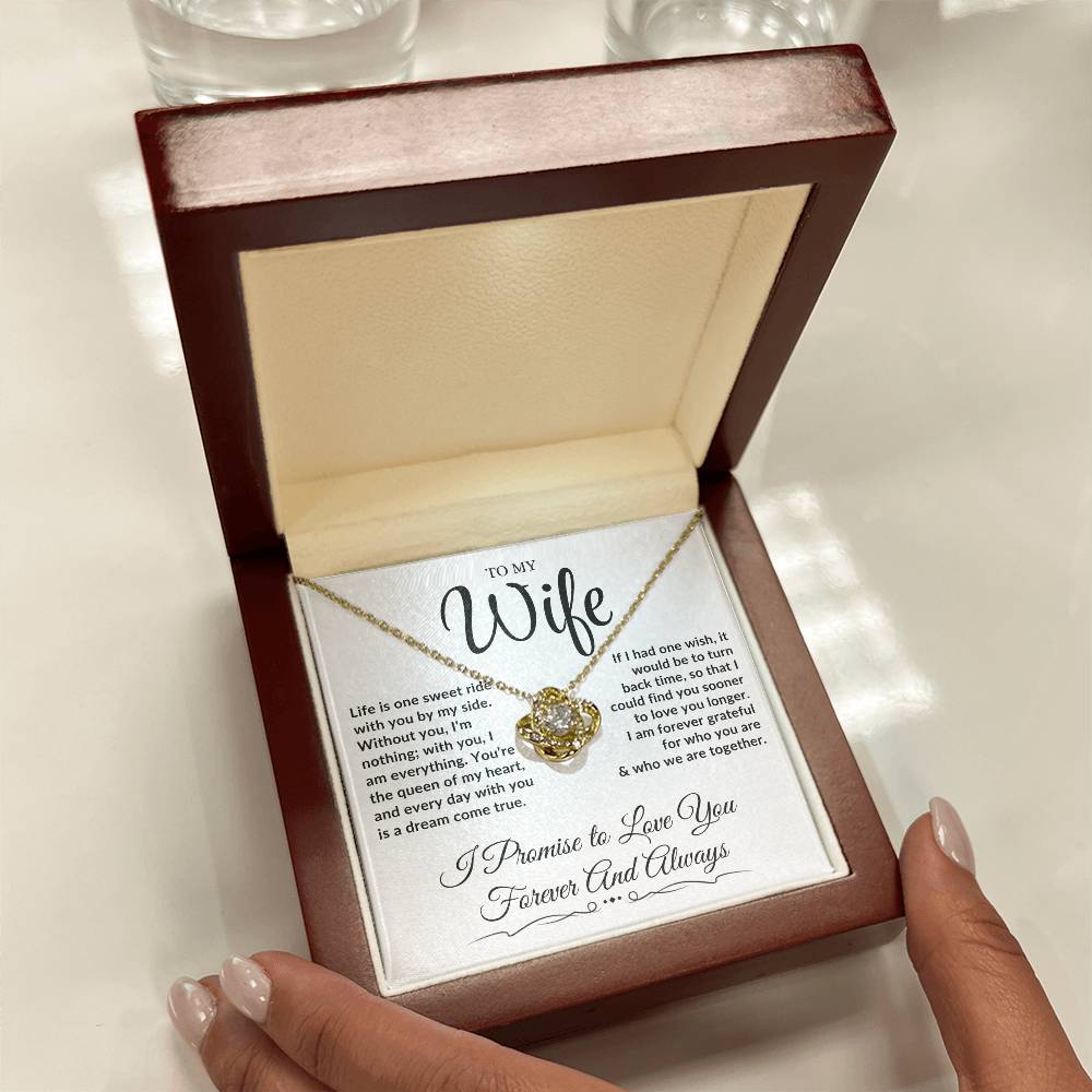 To My Wife - Love Knot Necklace
