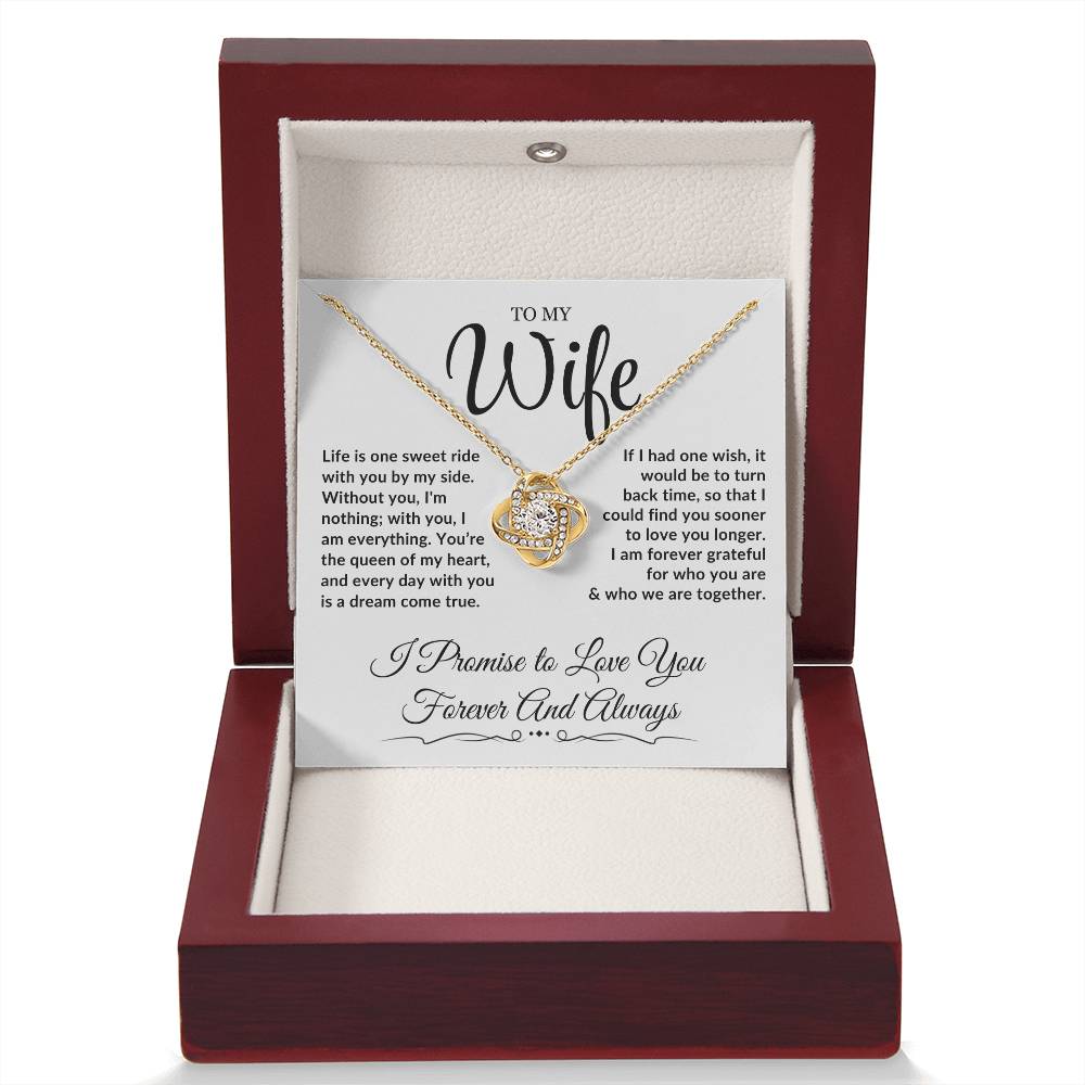 To My Wife - Love Knot Necklace