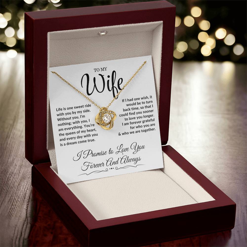 To My Wife - Love Knot Necklace