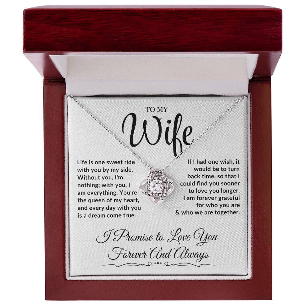 To My Wife - Love Knot Necklace