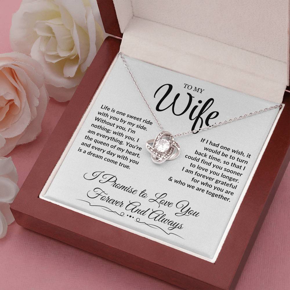 To My Wife - Love Knot Necklace