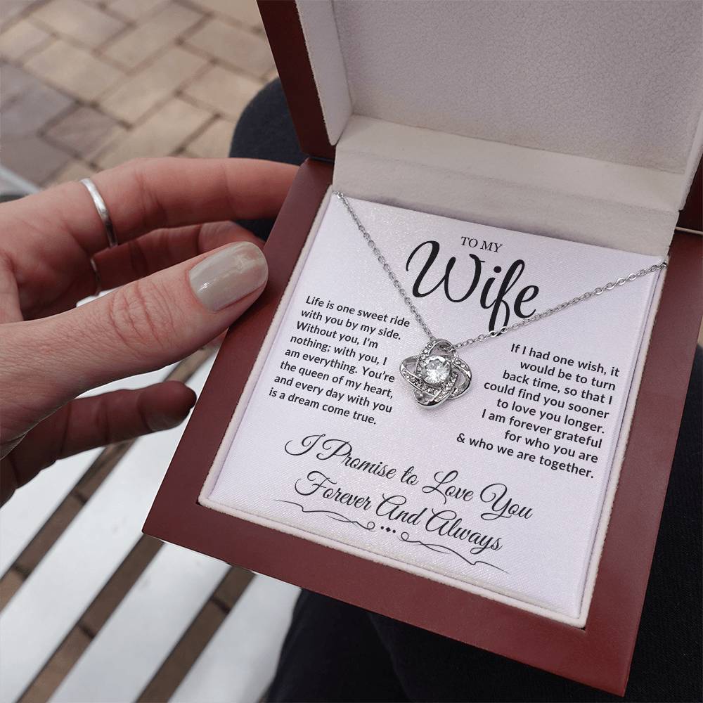 To My Wife - Love Knot Necklace