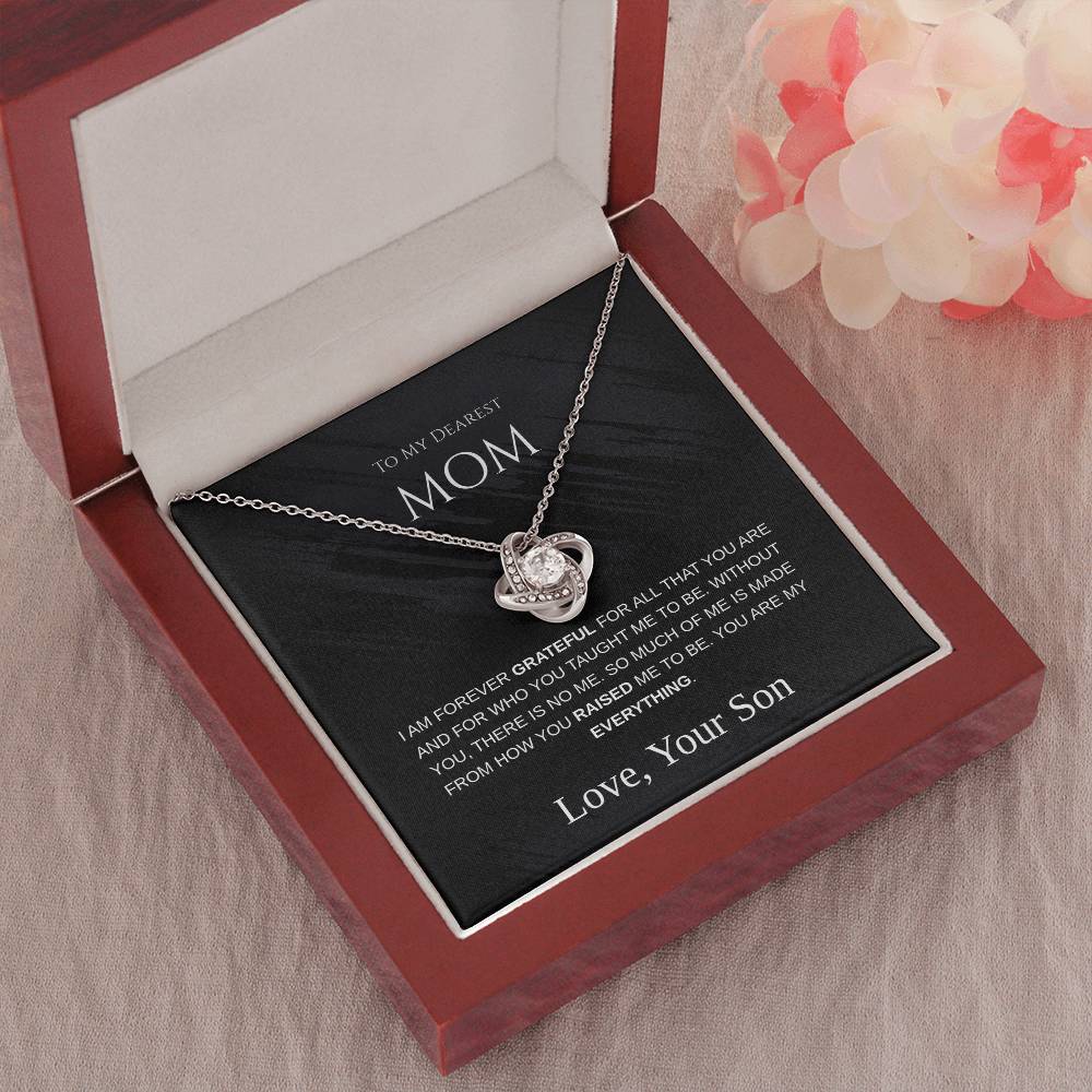 To My Dearest Mom - Love Knot Necklace - Mother's Day Gift