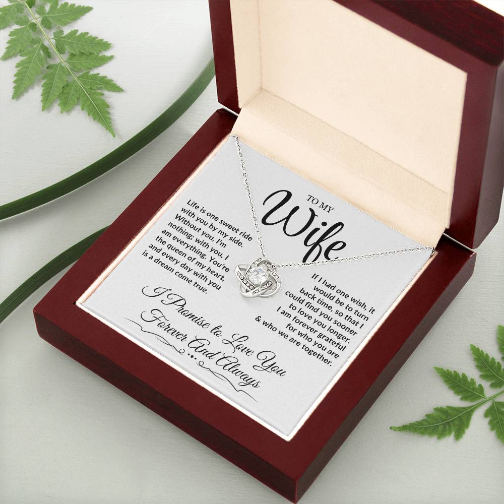 To My Wife - Love Knot Necklace