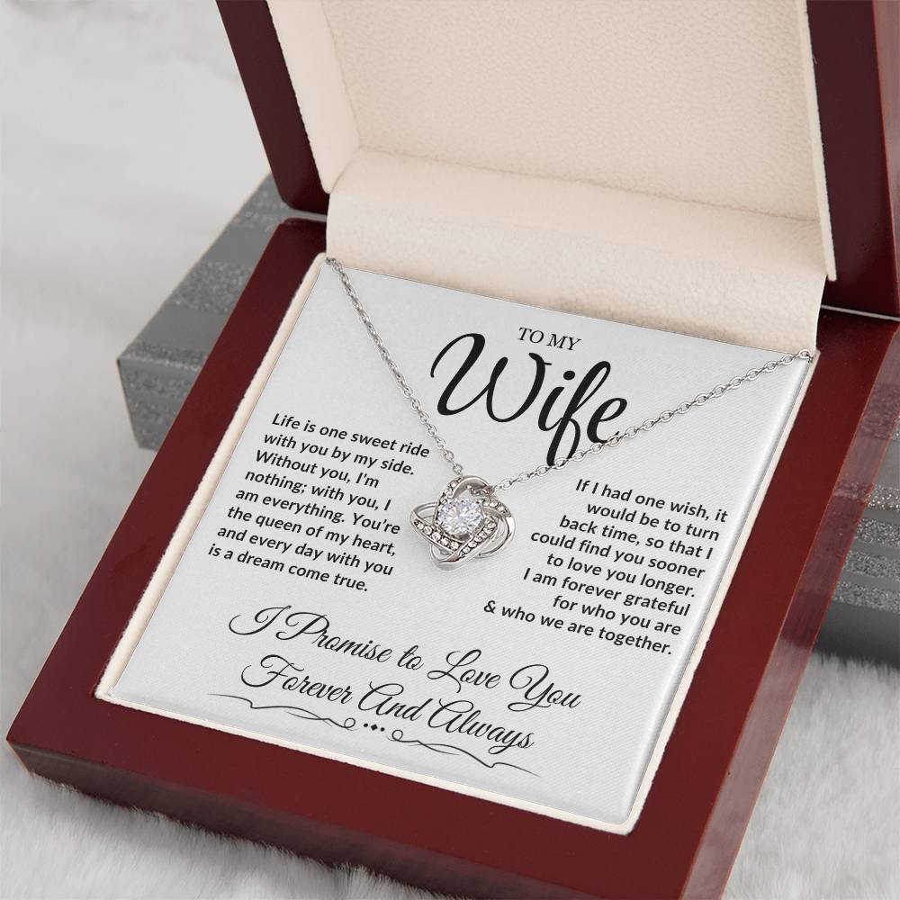 To My Wife - Love Knot Necklace