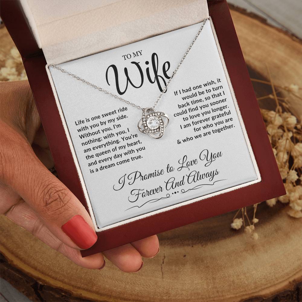 To My Wife - Love Knot Necklace