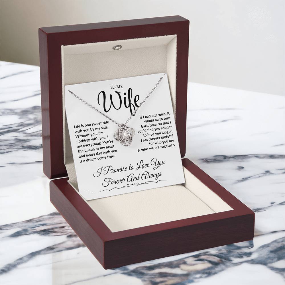 To My Wife - Love Knot Necklace