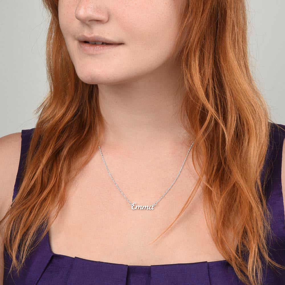 To My Granddaughter - Custom Name Necklace
