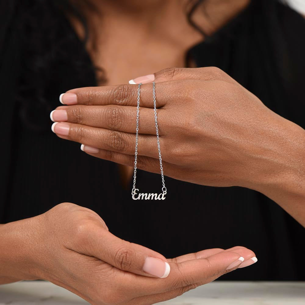 To My Granddaughter - Custom Name Necklace