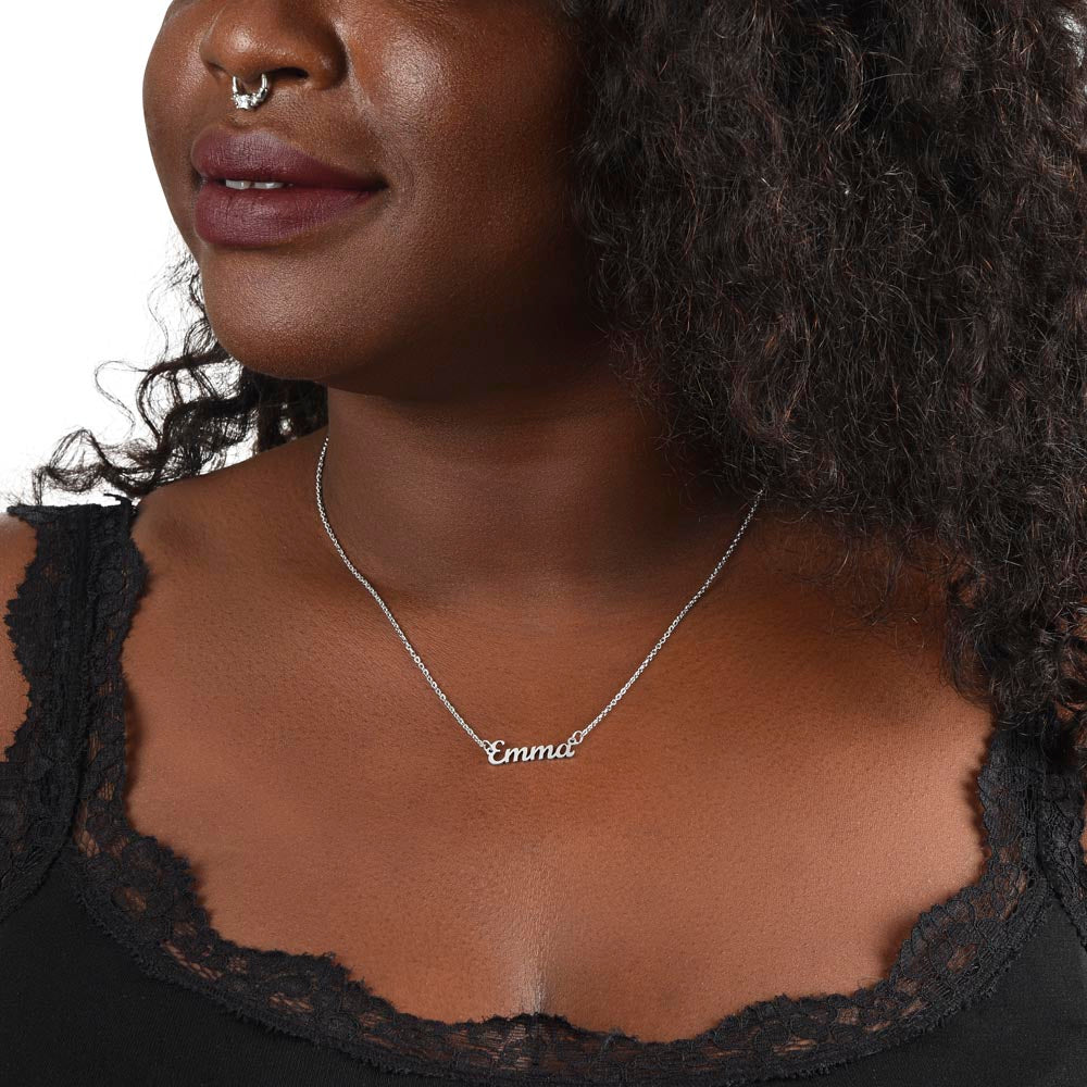 To My Granddaughter - Custom Name Necklace
