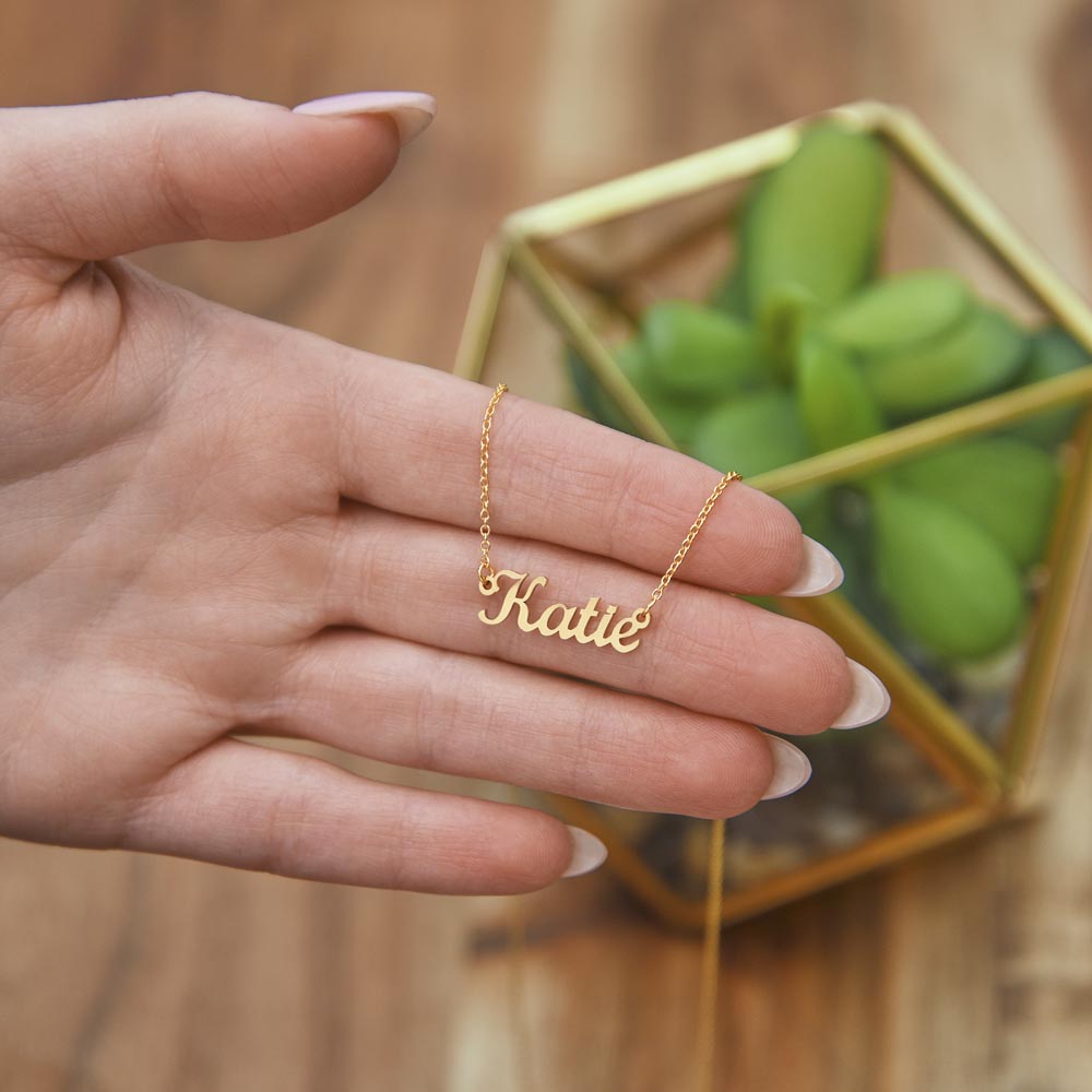 To My Granddaughter - Custom Name Necklace