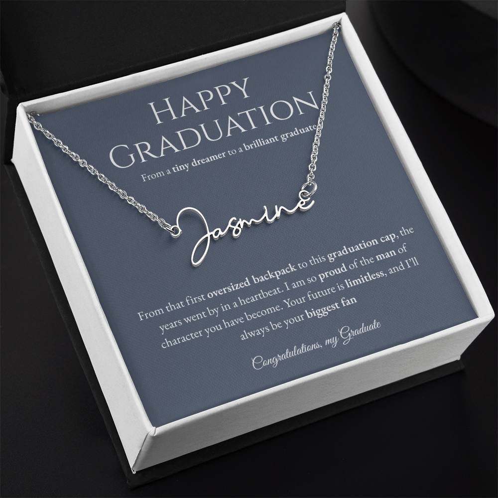 Personalized Graduation Gift -Signature Name Necklace