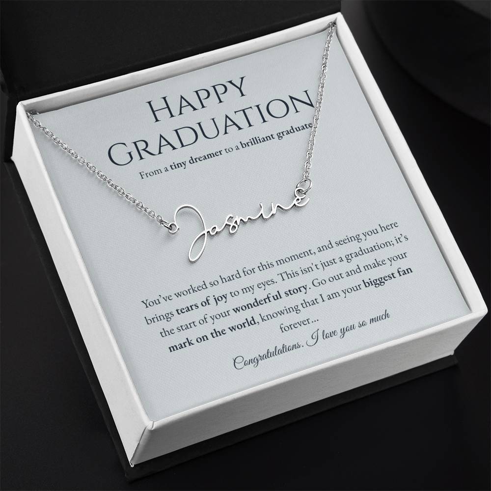 Personalized Graduation Gift -Signature Name Necklace